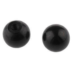 10 pcs - RS PRO Black Ball Clamping Knob, M4, Threaded Hole