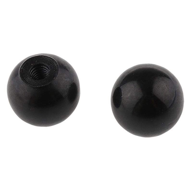 10 pcs - RS PRO Black Ball Clamping Knob, M4, Threaded Hole