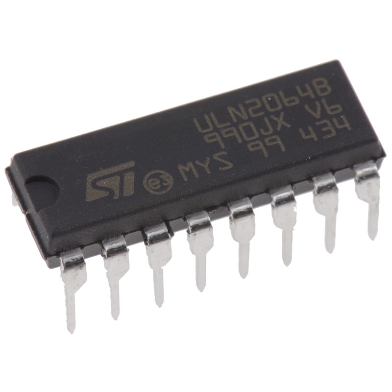 1 pcs - STMicroelectronics ULN2064B Quad NPN Darlington Transistor, 1.75 A 50 V, 16-Pin PDIP