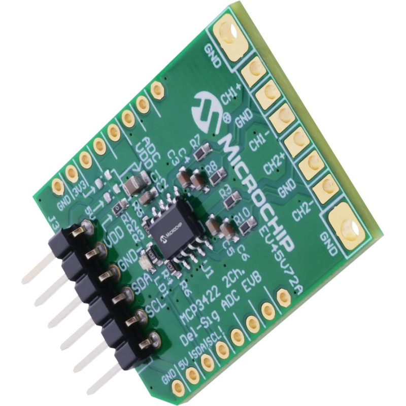 1 pcs - Microchip EV45V72A, MCP3422 Evaluation Board Evaluation Board Evaluation Board for MCP3422 for MCP3422