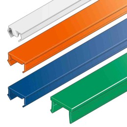 10 pcs - Bosch Rexroth Grey PVC Cover Strip, 10mm Groove Size, 2m Length