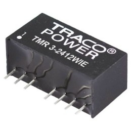1 pcs - TRACOPOWER TMR 3WIE DC-DC Converter, 15V dc/ 200mA Output, 9 - 36 V dc Input, 3W, Through Hole, +85°C Max Temp