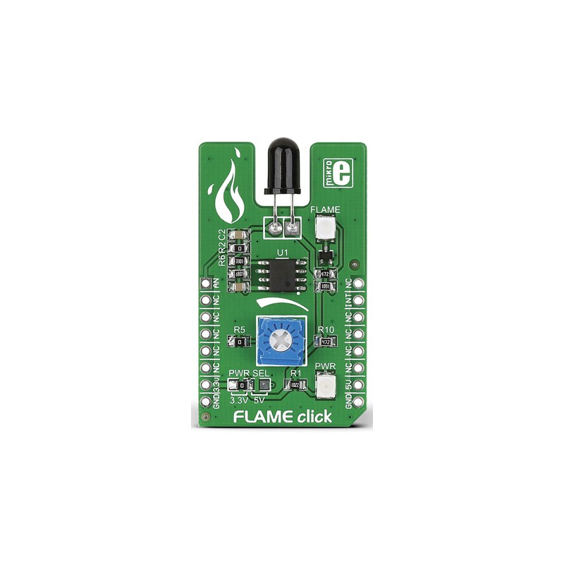 1 pcs - MikroElektronika Flame Click Flame Sensor mikroBus Click Board for PT334-6B