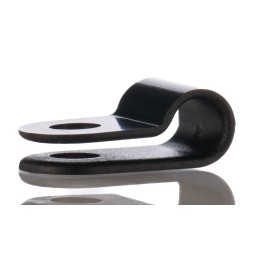 1 Bag of 100 - HellermannTyton 6.5mm Black, Polyamide P Clip