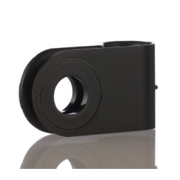 1 Bag of 100 - HellermannTyton 6.5mm Black, Polyamide P Clip