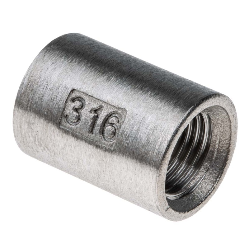 1 pcs - RS PRO Stainless Steel Pipe Fitting Socket, Female G 1/4in x Female G 1/4in