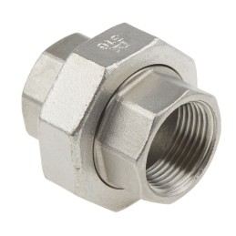1 pcs - RS PRO Stainless Steel Pipe Fitting, Straight Octagon Union, Female G 3/4in x Female G 3/4in
