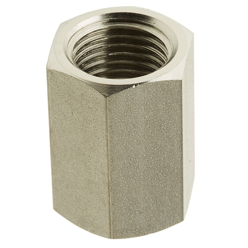 1 pcs - Legris Stainless Steel Pipe Fitting, Straight Hexagon Coupler, Female G 1/4in x Female G 1/4in