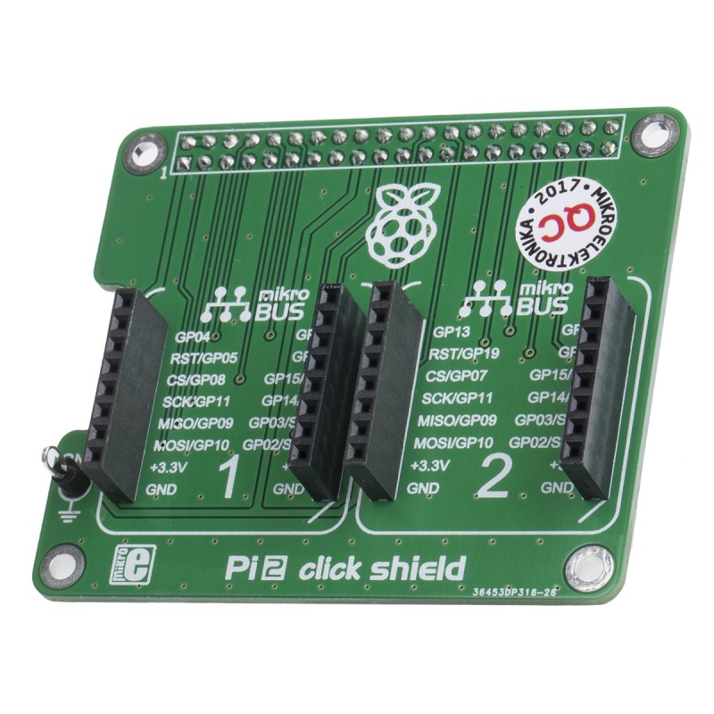 1 pcs - MikroElektronika Pi 2 click Shield for Raspberry Pi