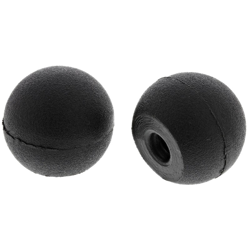 10 pcs - RS PRO Black Ball Clamping Knob, M4, Threaded Hole