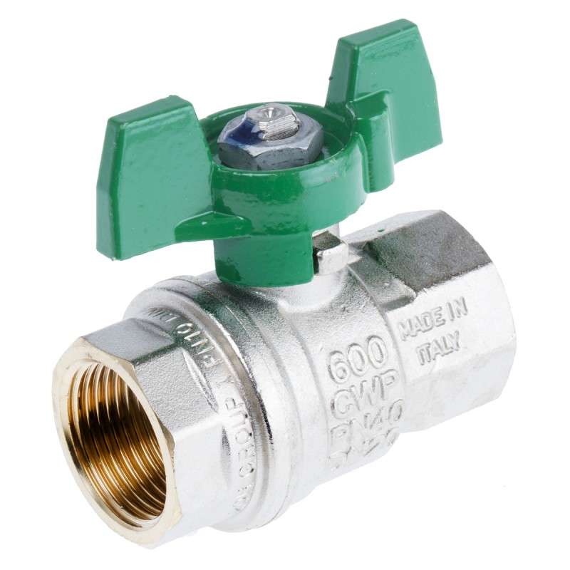 1 pcs - RS PRO Brass Full Bore, 2 Way, Ball Valve, BSPP 3/4in