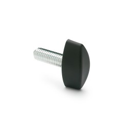 10 pcs - Elesa 8366 Black Glass Fibre Reinforced Polyamide Wing Knob, M6 x 30, Threaded Stud