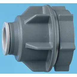 1 pcs - JG Speedfit Straight Tank Coupler PVC Pipe Fitting, 15mm