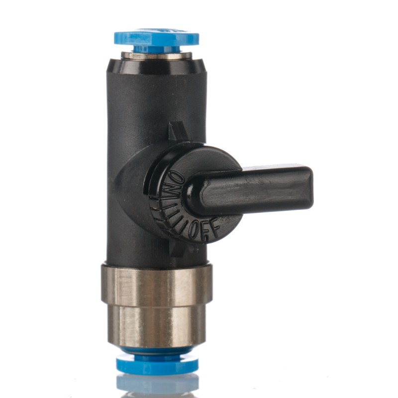 1 pcs - Festo Manual 2/2 Bistable Pneumatic Manual Control Valve QH Series, Push In 4 mm, 4, 153483