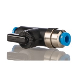 1 pcs - Festo Manual 2/2 Bistable Pneumatic Manual Control Valve QH Series, Push In 4 mm, 4, 153483