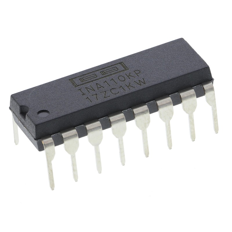 1 pcs - INA110KP Texas Instruments, Instrumentation Amplifier, 500μV Offset 2.5MHz, 16-Pin PDIP