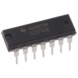 1 pcs - TLC274CN Texas Instruments, Op Amp, 1.7MHz, 5 - 15 V, 14-Pin PDIP