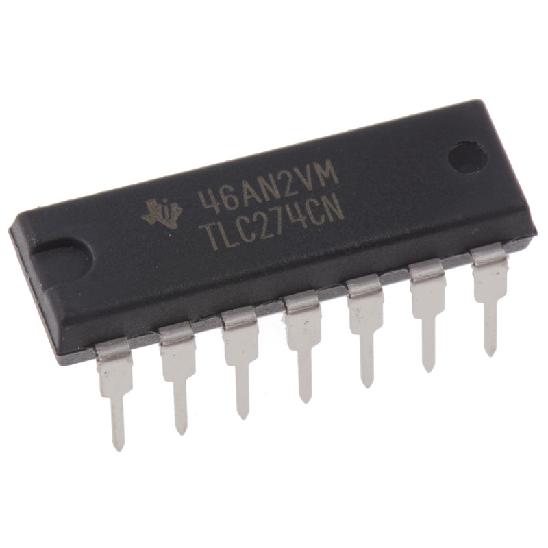 1 pcs - TLC274CN Texas Instruments, Op Amp, 1.7MHz, 5 - 15 V, 14-Pin PDIP