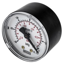1 pcs - WIKA Analogue Pressure Gauge 0bar Back Entry, 7203736, -1bar min.