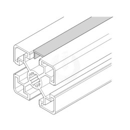 10 pcs - Bosch Rexroth Natural Aluminium Cover Strip, 10mm Groove Size, 2m Length