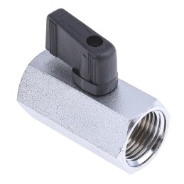 1 pcs - RS PRO Chrome Plated Brass Hydraulic Ball Valve G 1/2