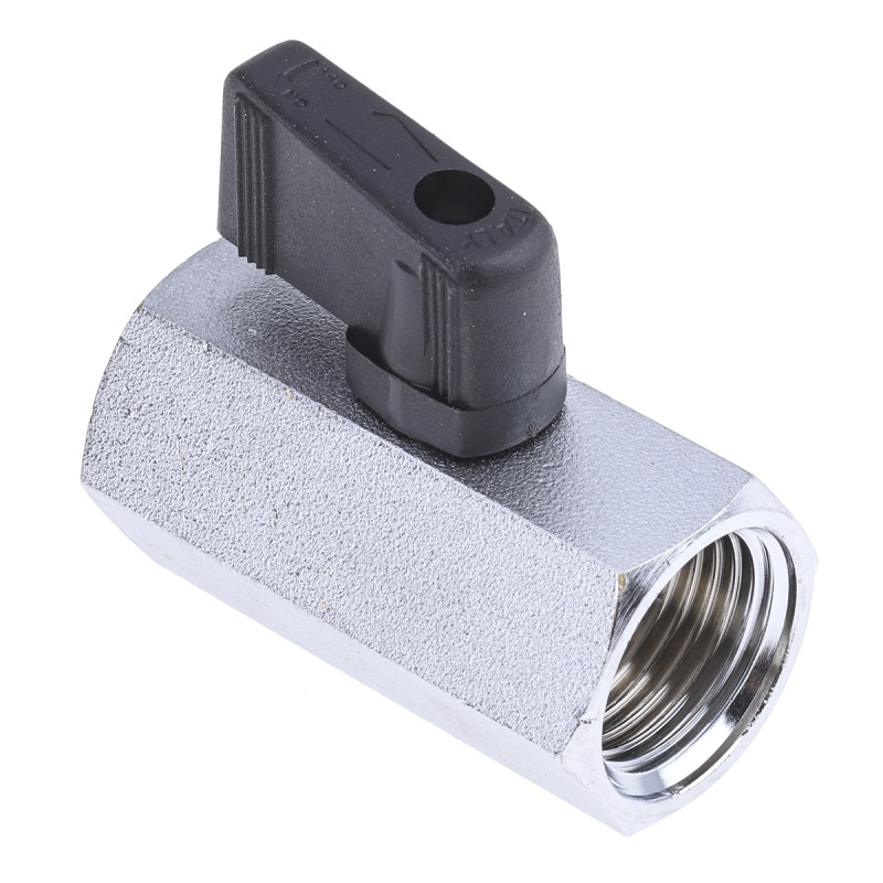 1 pcs - RS PRO Chrome Plated Brass Hydraulic Ball Valve G 1/2