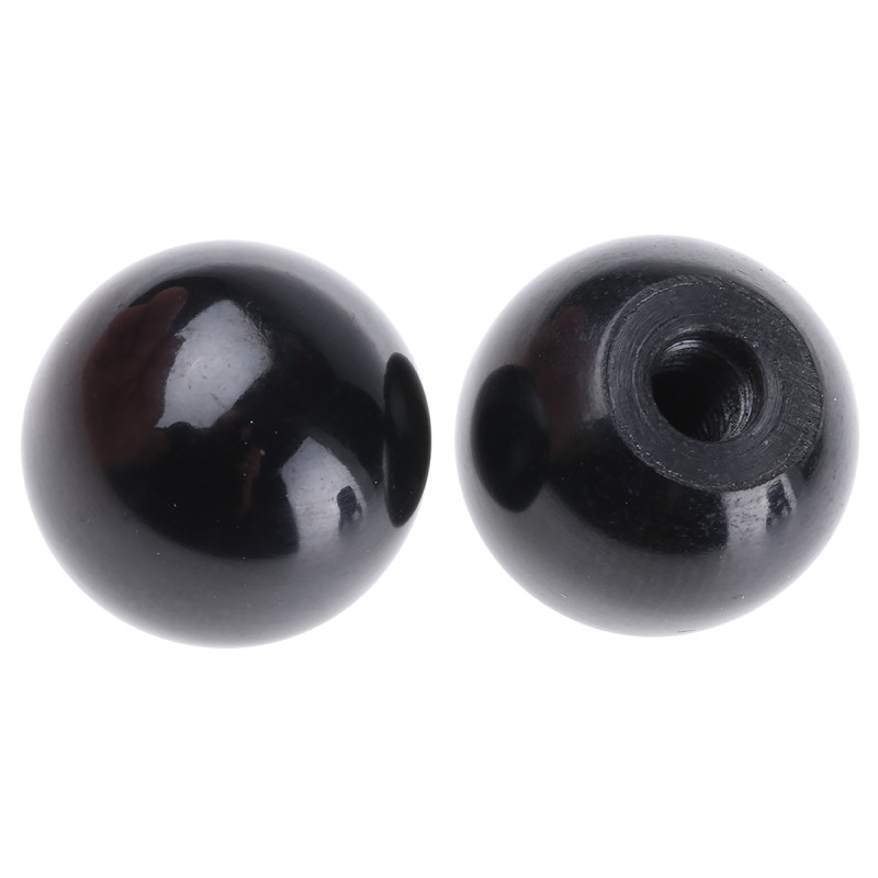 10 pcs - RS PRO Black Ball Clamping Knob, M5, Threaded Hole