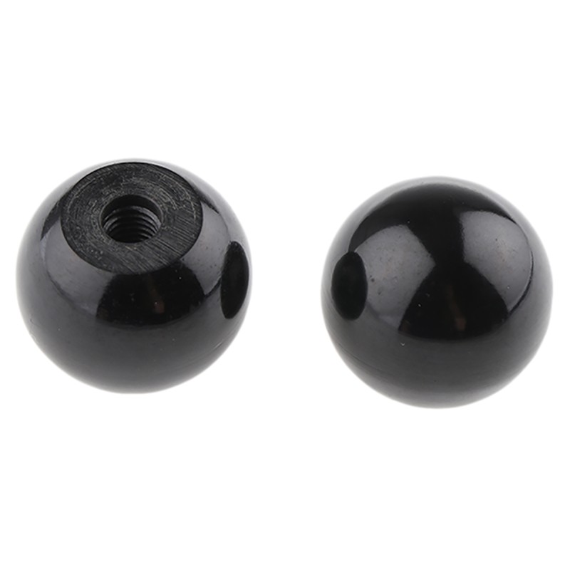 10 pcs - RS PRO Black Ball Clamping Knob, M6, Threaded Hole