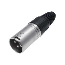 1 pcs - RS PRO Cable Mount XLR Connector, Male, 75 V, 3 Way, Silver Plating