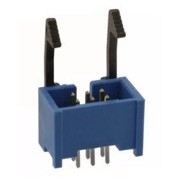 1 pcs - TE Connectivity AMP-LATCH Series Straight Through Hole PCB Header, 6 Contact(s), 2.54mm Pitch, 2 Row(s), Shrouded