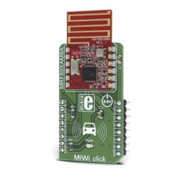 1 pcs - MikroElektronika MiWi click MRF89XAM8A for Alarms, Applications for Remote Keyless Access, Data Loggers, Developing