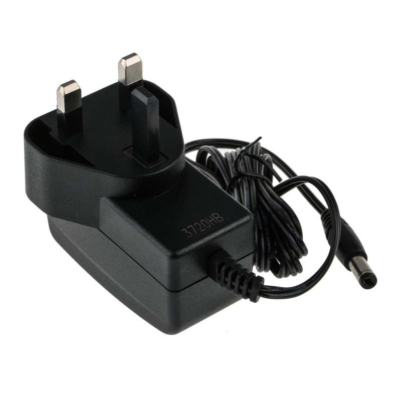 1 pcs - RS PRO 12W Plug-In AC/DC Adapter 12V dc Output, 1A Output