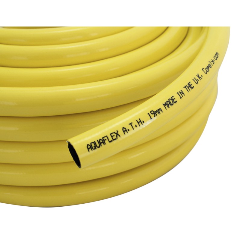 1 pcs - RS PRO Hose Pipe, PVC, 25mm ID, 32.5mm OD, Yellow, 50m