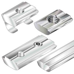 100 pcs - Bosch Rexroth M5 Sliding Block, Swivel-in Connecting Component, Strut Profile 40 mm, 45 mm, 50 mm, 60 mm, Groove Size