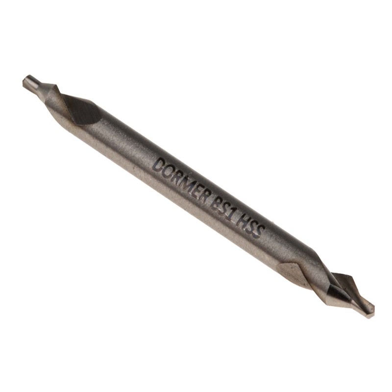 1 pcs - Dormer A225 Series HSS Centre Drill Bit, 1/8' - 3/64' Diameter, 38 mm Overall