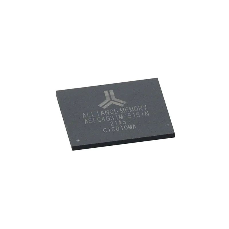 1 pcs - Alliance Memory NAND 4GByte eMMC Flash Memory 153-Pin FBGA, ASFC4G31M-51BIN