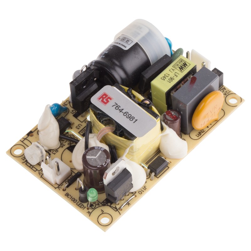 1 pcs - MEAN WELL Switching Power Supply, EPS-25-24, 24V dc, 1.05A, 25W, 1 Output, 120 - 370 V dc, 85 - 264 V ac