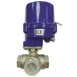 1 pcs - RS PRO 24 V, 110 V, 220 V 3 port Motorised Valve, Ball Valve type , 1in Pipe Size, 1000 psi