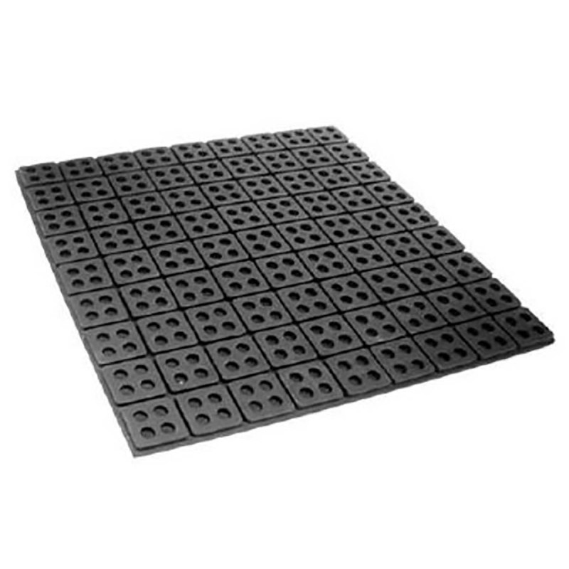12 pcs - RS PRO 50mm Anti-Vibration Pad Rubber +100°C -50°C 50 x 50mm 19mm