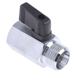 1 pcs - RS PRO Chrome Plated Brass Hydraulic Ball Valve G 1/2
