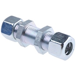 1 pcs - Parker Hydraulic Bulkhead Compression Tube Fitting M18 x 1.5 Made From Chromium Free Zinc Plated Steel