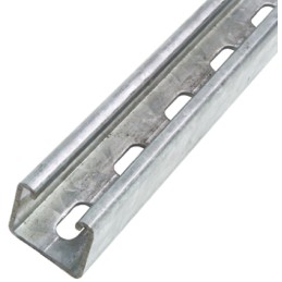 2 pcs - Unistrut 41 x 41mm Galvanised Steel Strut, 2m Long