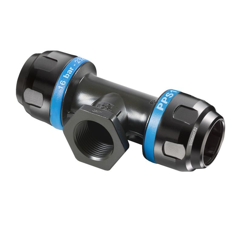 1 pcs - PREVOST 16bar Aluminium G 3/4 Thread Tee, 25mm outside diameter