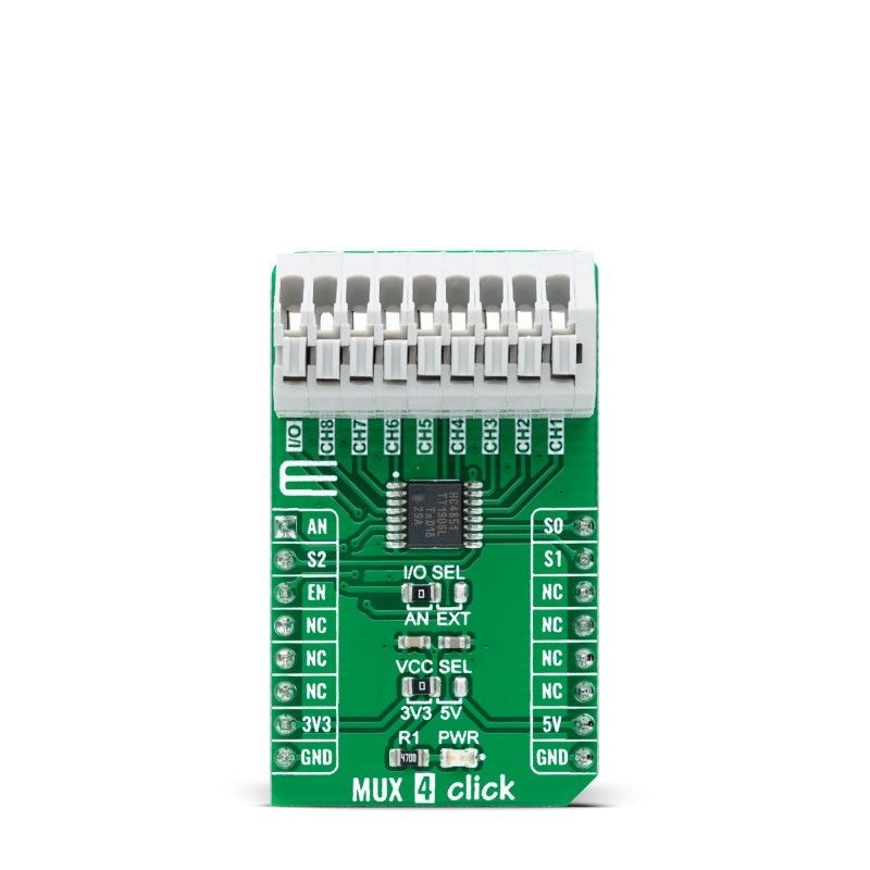 1 pcs - MikroElektronika MIKROE-4754 MUX 4 Click Add On Board Signal Conversion Development Tool