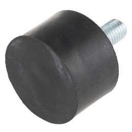 2 pcs - RS PRO Cylindrical M4 Anti Vibration Mount, Male Buffer Foot with 20kg Compression Load