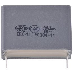 6 pcs - KEMET R46 Metallised Polypropylene Film Capacitor, 310V ac, ±10%, 1.5μF, Through Hole