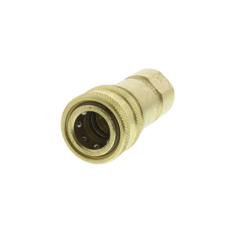 1 pcs - Parker Brass Female Hydraulic Quick Connect Coupling, G 3/4 Female