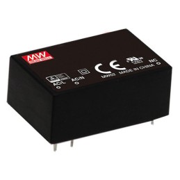 1 pcs - MEAN WELL Switching Power Supply, IRM-03-24, 24V dc, 125mA, 3W, 1 Output, 120 - 430 V dc, 85 - 305 V ac