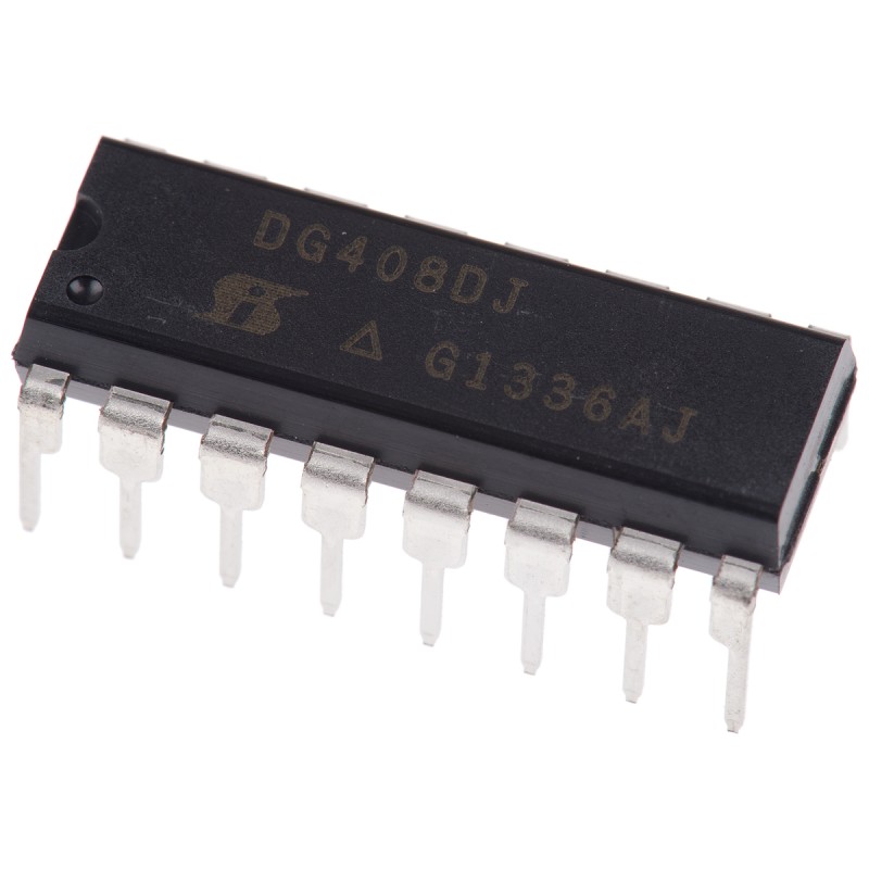 1 pcs - Vishay DG408DJ-E3 Analogue Switch Single 8:1 15 V, 18 V, 24 V, 28 V, 16-Pin PDIP