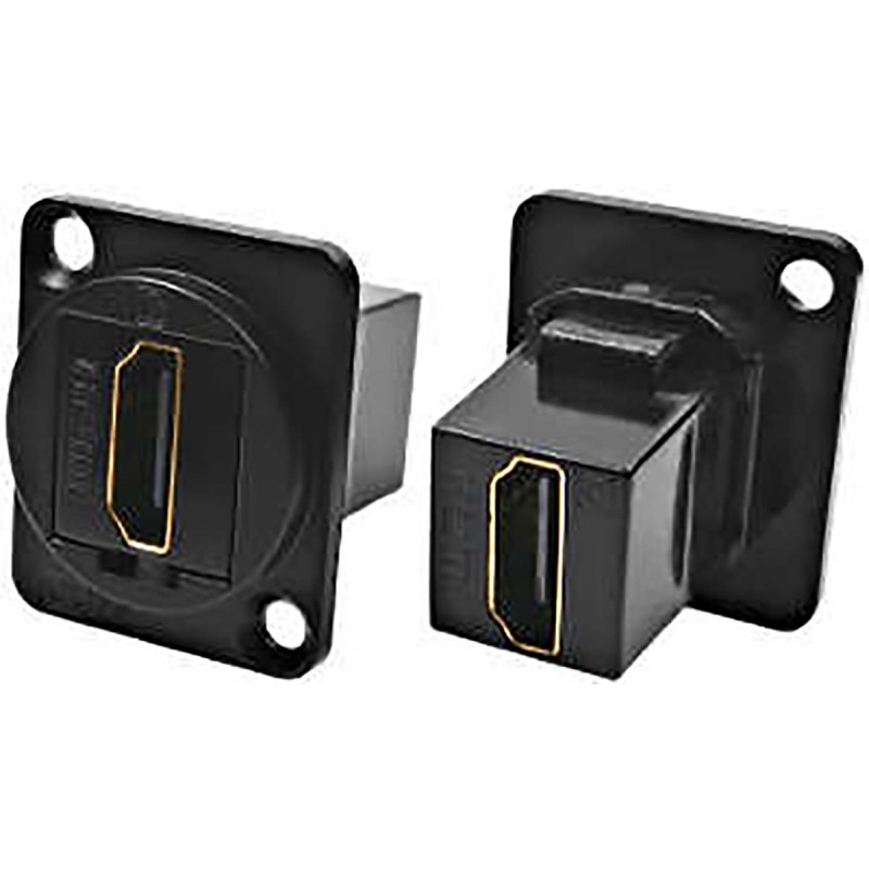 1 pcs - RS PRO Type A 2 Way Female Feedthrough HDMI Connector